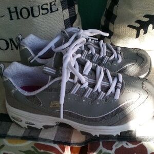 Skechers Charcoal and White Athletic Shoes